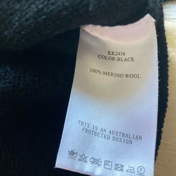 100% Merino Wool Cropped Sweater - Sz S - Picture 5 of 7